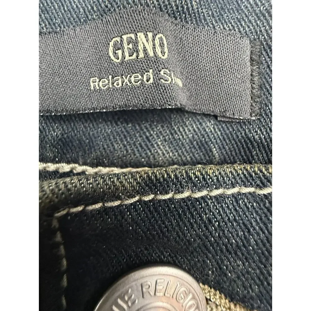 TRUE RELIGION MEN'S BLACK GENO RELAXED SLIM SZ 36 NWT